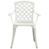 vidaXL Patio Chairs 2 pcs Cast Aluminum White - 3 of 4