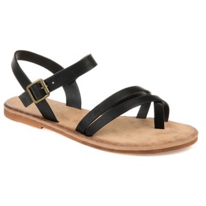 Journee Collection Womens Vasek Ankle Strap Flat Sandals - 1 of 4