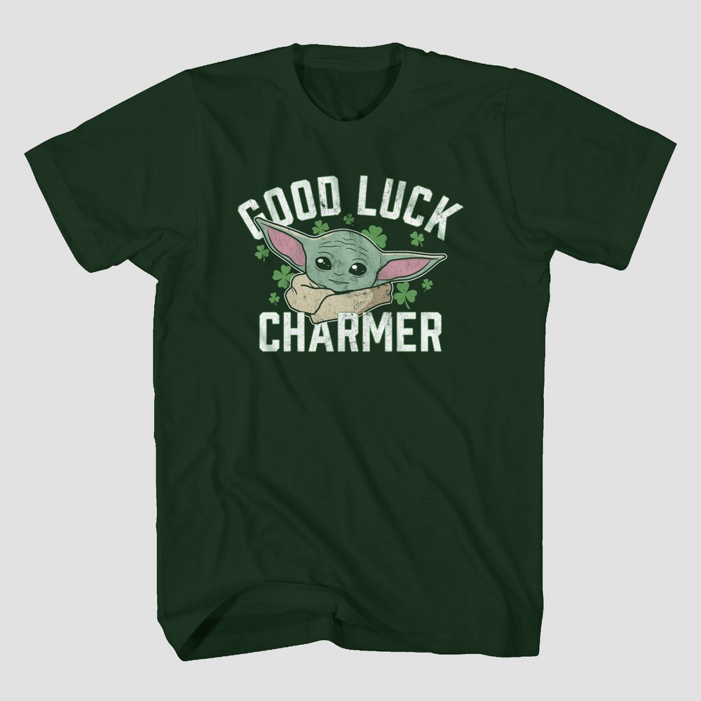 Men's Star Wars Baby Yoda Short Sleeve Graphic T-Shirt - Forest Green S