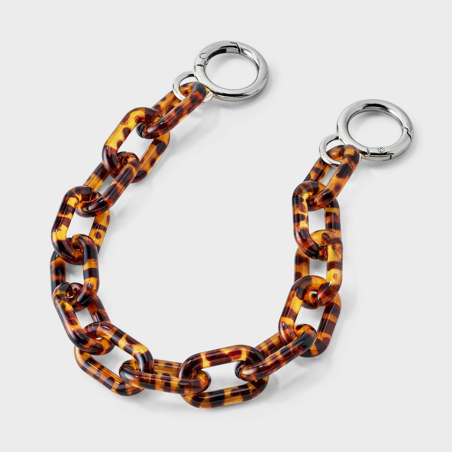 Tortoise Print Chain Link Swag Bag Charm - Wild Fable™ with Olivia Dayton Brown