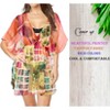 LA LEELA Women's Loose Mini Beachwear Swim Suit Holiday Swimwear Summer Bathing Suit Cover-up Mini Swing Dress - 2 of 4