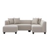 HL Home Furnishings Right-hand Facing Velour Sectional with Ottoman - 2 of 4