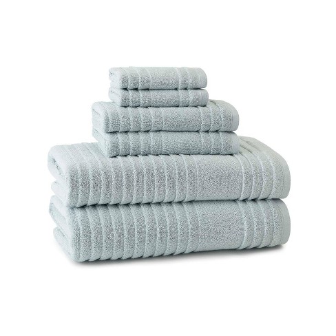 Turkish Cotton Bath Towel Set Light Blue : Target