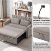 LOVMOR 55.9" Convertible Sofa Bed Loveseat Sofa with Three USB Ports, Two Side Pockets, Two Cup Holders and 360!aSwivel Phone Holder for Living Room - 4 of 4
