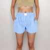 Anna-Kaci Lounge Women's Vertical Stripe Lounge Shorts with Elastic Waistband Faux Fly Front and Relaxed Fit Side Pockets - 4 of 4