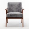 FONTOI Living Room Accent Upholstery Oversized Arm Chairs Classic Mid-Century Modern Comfy Single Sofa Chair, Gray 30.31"* 26.37"*31.88" - 3 of 4