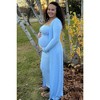 PinkBlush Light Blue Ribbed Sleeveless Dress Cardigan Maternity Set - 4 of 4