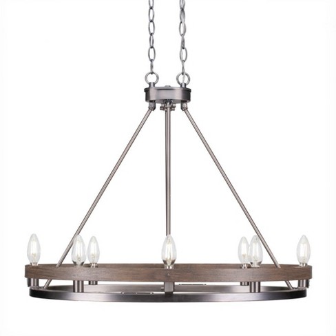 Toltec Lighting Belmont 8 - Light Chandelier in  Graphite/Distressed Wood - image 1 of 1