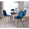 LumiSource 5pc Clara Square Pebble Dining Set Walnut Metal - 4 of 4