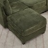 Corduroy U-Shaped Modular Sectional Sofa with Storage & Ottoman - 3 of 4