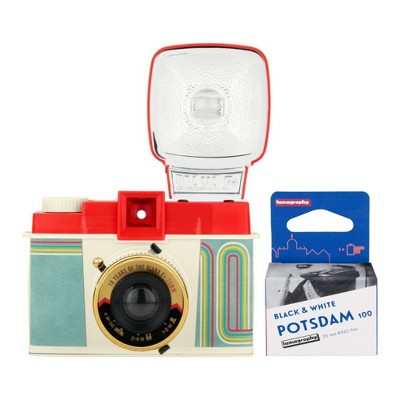 Lomography Diana F+ Camera & Flash (10 Yrs of Diana Edition) with B&W Film Roll