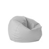 Factory Direct Partners Kids' Round Vinyl Bean Bag Sterling Gray - 2 of 4