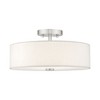 Livex Lighting Meridian 3 - Light Semi-Flush Mount in  Brushed Nickel - 4 of 4