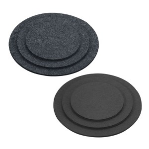 Unique Bargains Reversible Non-slip Heat Insulation Strong Water Absorption Plant Saucer 1 Set - 1 of 4