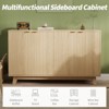 55.1" Sideboard Buffet Cabinet with Storage, Modern Fluted Accent Credenza with Doors & Adjustable Shelves - 4 of 4