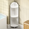 VECELO 3/4-Tier Corner Shelf Stand, Small Storage Organizer for Narrow Space, Toilet Paper Stand for Bathroom, White - 4 of 4
