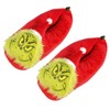 Dr. Seuss GRINCH Who Stole Christmas Character Santa Grinch Slippers (Unisex Adult) Red - 2 of 4
