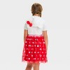 Girls' Hello Kitty Hooded Cosplay Short Sleeve Tutu Dress - Red/White - 3 of 4