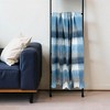 HomeRoots 52" X 67" Gray Ivory and Blue Woven Wool Blend Plaid Throw Blanket with Fringe - 2 of 4