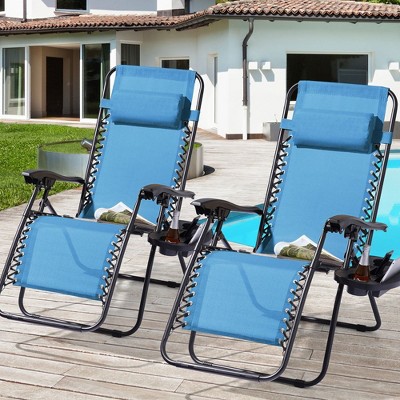 Sonkuki Patio Zero-gravity Chair Recliner Folding Textilene Chair