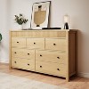 Modern Fluted Panel Dresser - 6/7-Drawer Wooden Chest, Minimalist Oak Finish, Soft-Close Sliding, 50lb/Drawer, Anti-Tip Design - 4 of 4