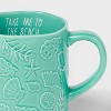 16oz Stoneware 'Take Me To The Beach' Mug Teal Green - Opalhouse™ - image 3 of 3