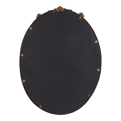 Bronze Oval Baroque Vanity Wall Mirror