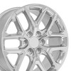 OE Wheels CV62 20 Inch Rim Fits Silverado 1500 Style 6x139.7 20x9 Chrome - Hollander 14078 (1) - 2 of 4