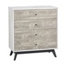 Crislana 4 Drawer Chest White/Weathered Gray - Buylateral: Space-Saving Vertical Storage for All Ages - 2 of 4