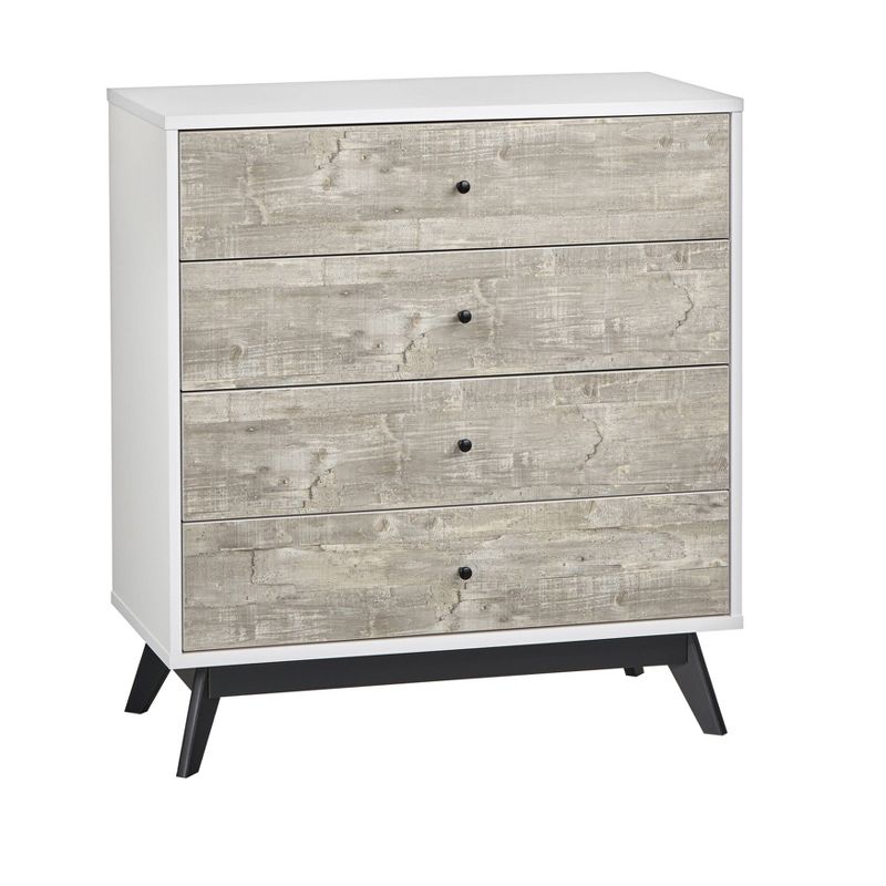 Crislana 4 Drawer Chest White/Weathered Gray - Buylateral, 1 of 8