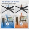 Airsurfer 72 Inch Ceiling Fan with Color-Changing LED Light - Ceiling Fan With Black and Dark Brown Blades - Remote Included - Matte Black ( 6 Blades) - 4 of 4