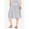 Woman Within Plus Size Elastic-Waist Knit Tiered Skirt - 3 of 4