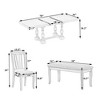 NicBex Kitchen Table Chairs Set of 6 Extendable Dining Room Table with Removable Leaves, 4 Linen Chairs and 1 Bench for Kitchen - 2 of 4
