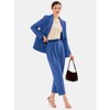 EXLURA Women's Business Blazer and High Elastic Waist Pant Suit Set Loose Fit Casual Fall Winter 2 Piece Suits for Work - 3 of 4