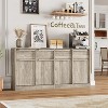 GustoWave 4-Door Sideboard Buffet Cabinet with Storage, Modern Accent Wood Storage Cabinet with 4 Drawers - 4 of 4
