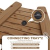Outdoor Adirondack Barstools with Connecting Tray, Tall Adirondack Chairs Bar Chairs for Deck, Balcony, Backyard, Chairs Set of 2 - 4 of 4