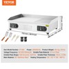 Commercial Electric Griddle,2800W Countertop Half-Flat Top Grill, 122¨H-572¨H Adjustable Temp,Stainless Steel Griddle Grill with 2 Shovels & 2 Brushes - 2 of 4