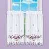 Collections Etc Embroidered Butterfly Garden Scalloped Edge Café Kitchen Curtains - 2 of 4