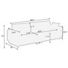 86.6" Teddy Fleece Sofa with 4 Throw Pillows & Metal Feet, Compact Design - 2 of 4