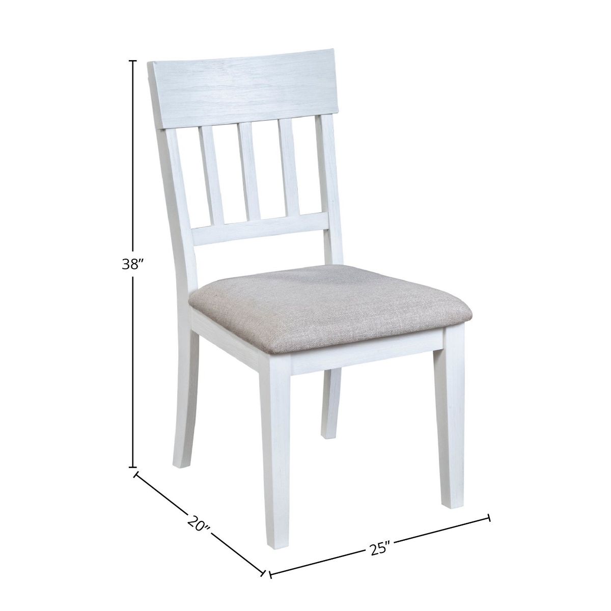 Donham Farmhouse Side Chairs, White (Set of 2) | Alpine - thumbnail 5