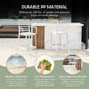 WestinTrends Playa 29.5" Outdoor Polypropylene Plastic Patio Bar Height Stools (Set of 2) - 3 of 4