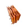 GlasFlength Folding Tables Compact Snack Trays with Storage Rack Simple Elegant Design for Multipurpose Use, Brown, 18.89"*14.17"*25.59" - 3 of 4