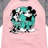 Girls' - Disney - Mickey And Minnie Mouse Shirt Tail Raglan Graphic T-shirt - 2 of 4
