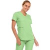 MediChic Women's V-Neck Scrub Set Straight Leg Six Pocket Cargo Scrub Pants with 4-Way Stretch Scrubs Sets - 4 of 4