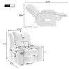 Corduroy Fabric Massage Recliner Chair for Elderly,Living Room Recliner Chair,Adjustable Back Recliner Chair with Side Pocket-Coolbibila - 4 of 4