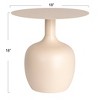 Storied Home Chic Round Side Table Cream - 3 of 4