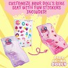 Ride Along Dolly Bicycle Seat & Helmet Pack (Blue) Accessory for 18"- 22" Dolls & Stuffed Animals- DIY Decals- Christmas Gift for Kids, Girls & Boys - 4 of 4
