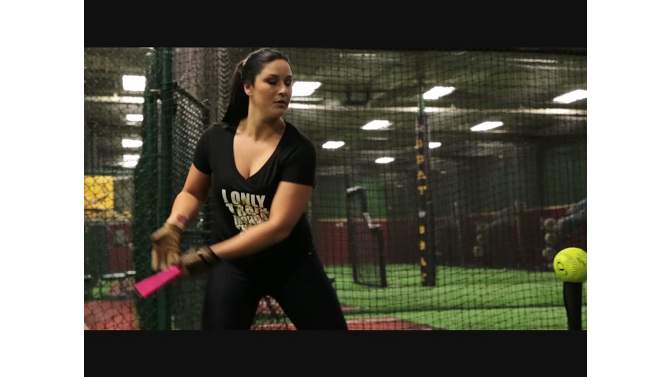 POWERHANDZ Pure Grip Weighted Softball Batting Gloves - Black S, 2 of 8, play video