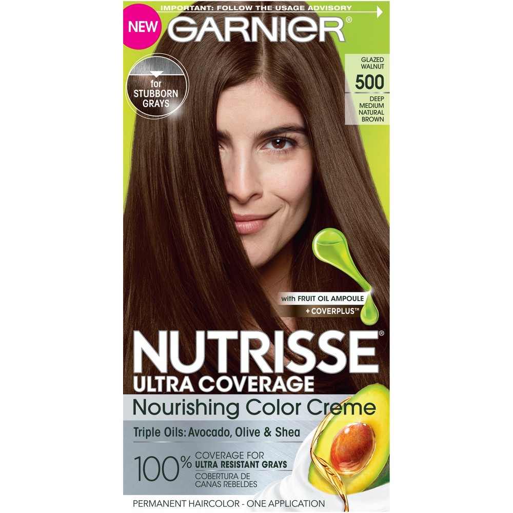 Photos - Hair Dye Garnier Nutrisse Ultra Coverage 100 Gray Coverage Permanent Hair Color - 5 