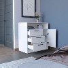 NicBex Modern Wooden Dresser with 3 Spacious Drawers and 1 Door Minimalist Closet Storage for Bedroom, Living Room, Hallway - 2 of 4